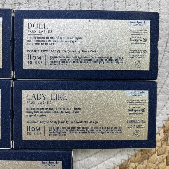 Faux Lashes 5 Pair Lash Set Boss Babe Doll Ladylike Queen Show Off NEW - Picture 8 of 8